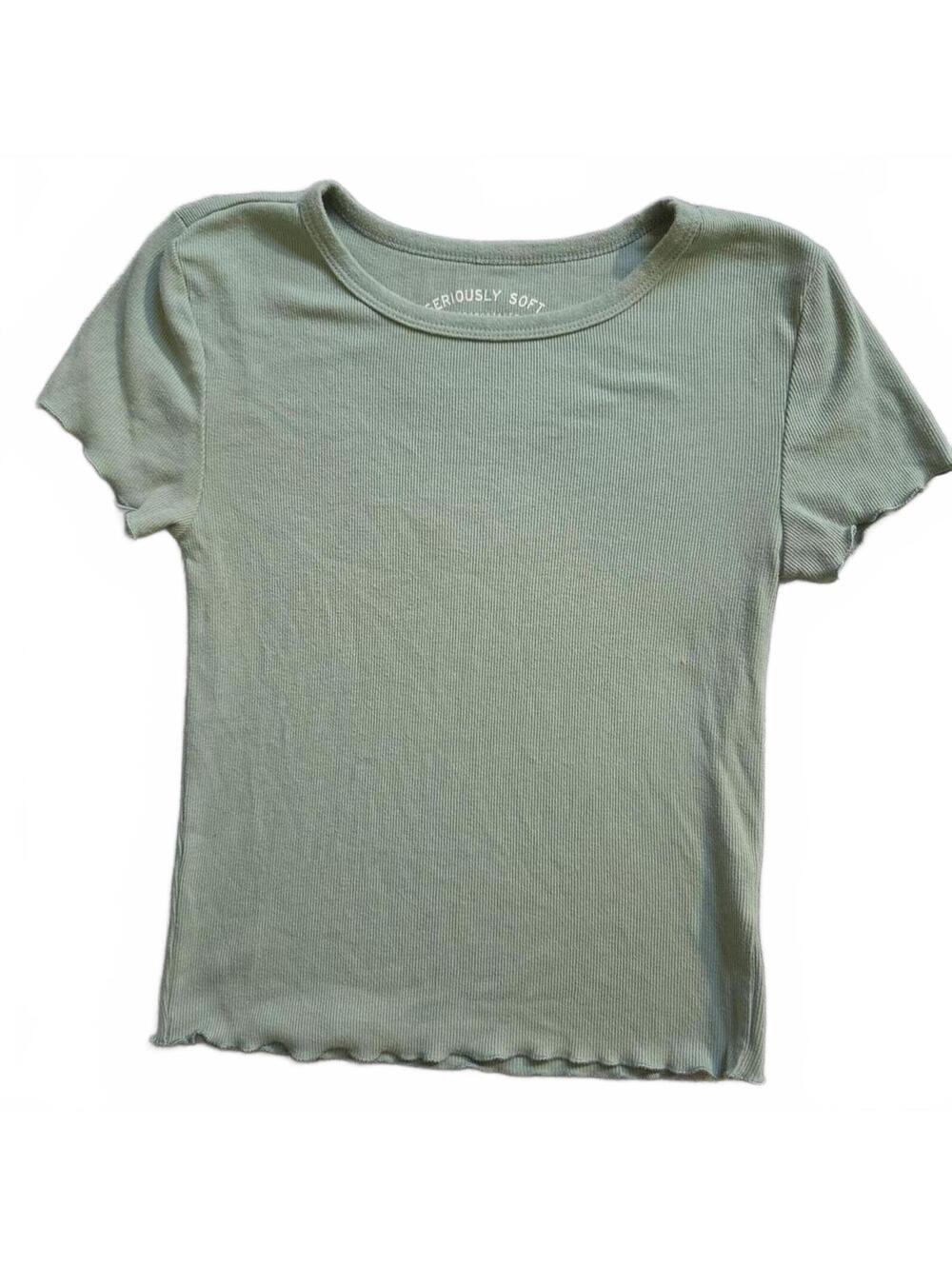 Aeropostale Seriously Soft Shrunken Tee Size S Green